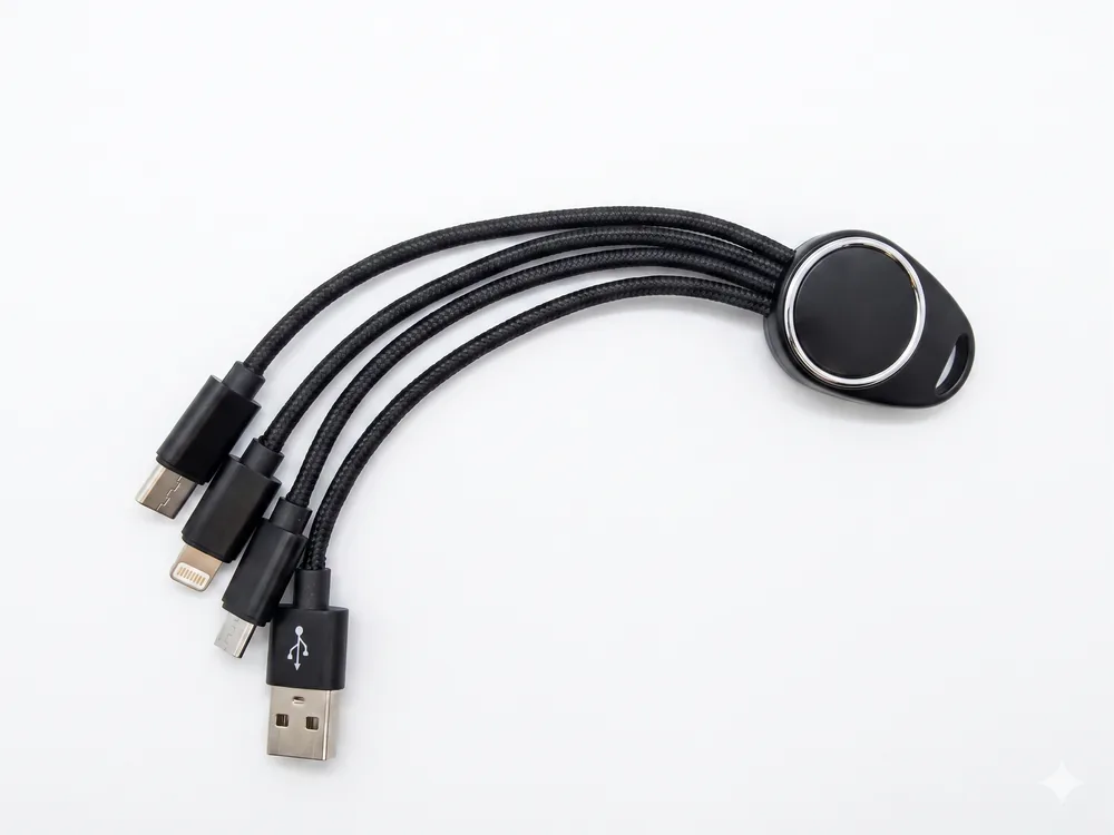 Cable Short Round Plastic Huck Black
